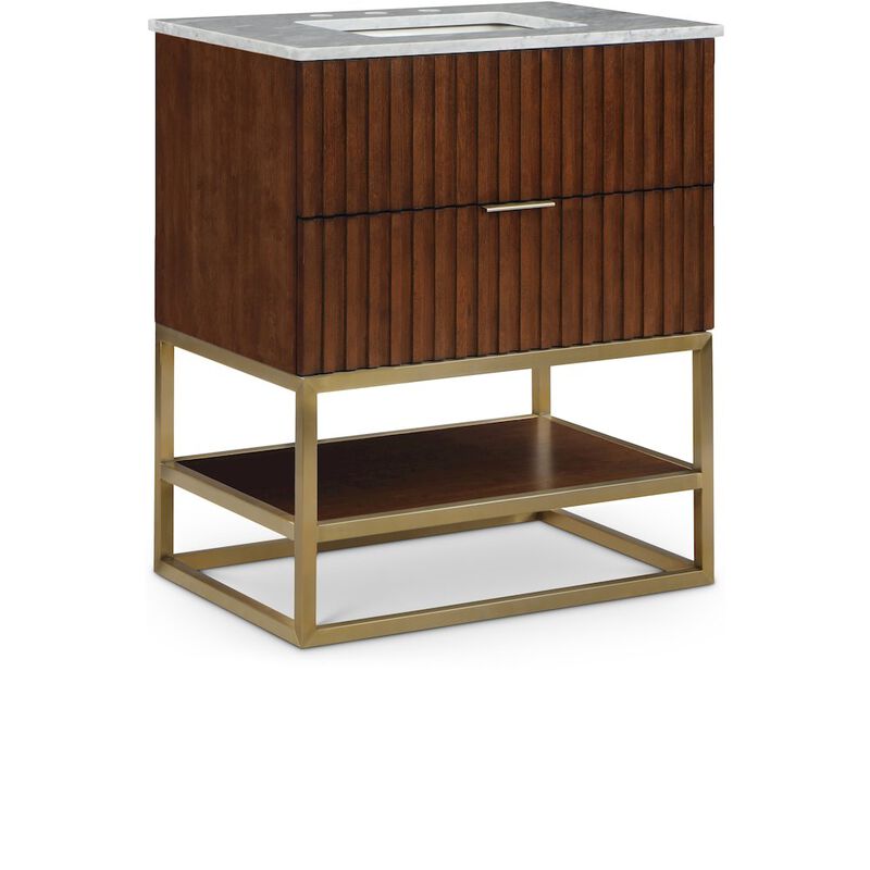 Meridian Furniture Monad Walnut Bathroom Vanity
