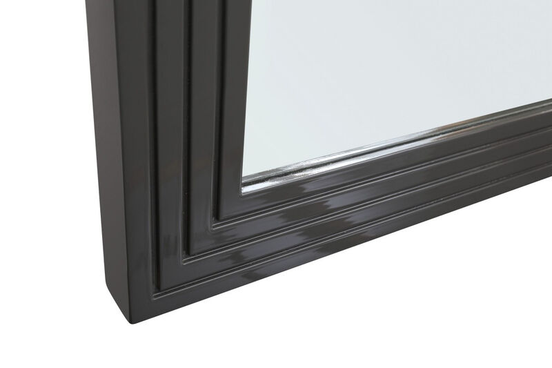 HomeRoots 36" Gray Wood Framed Accent Mirror image number 4