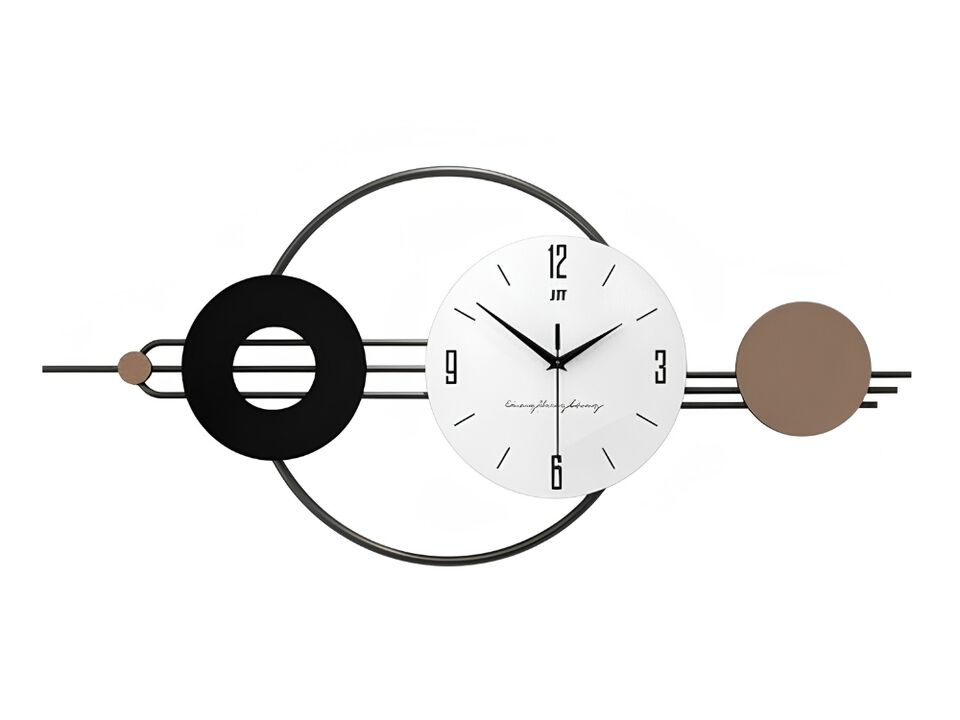Large Modern Metal Wall Clock Silent Non Ticking Battery Operated 31 Inch