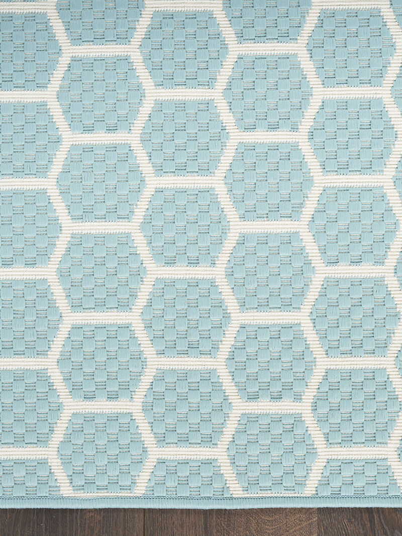Twist Reversible TWS01 Aqua 2'2" x 12' Rug