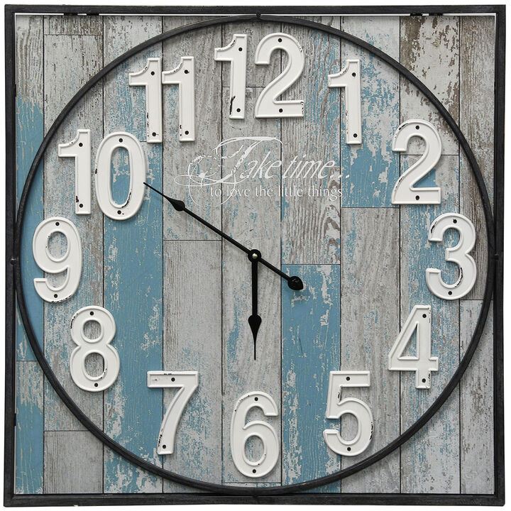 Wooden & Metal Wall Clock
