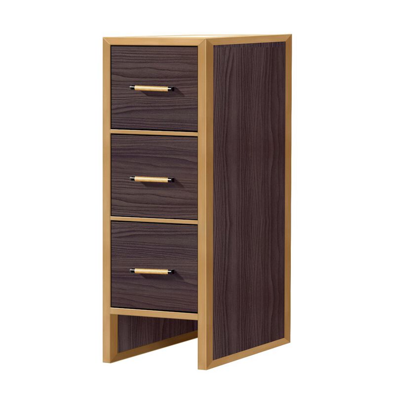 Vinnova Design Toledo 12in. Dark Walnut Storage Cabinet