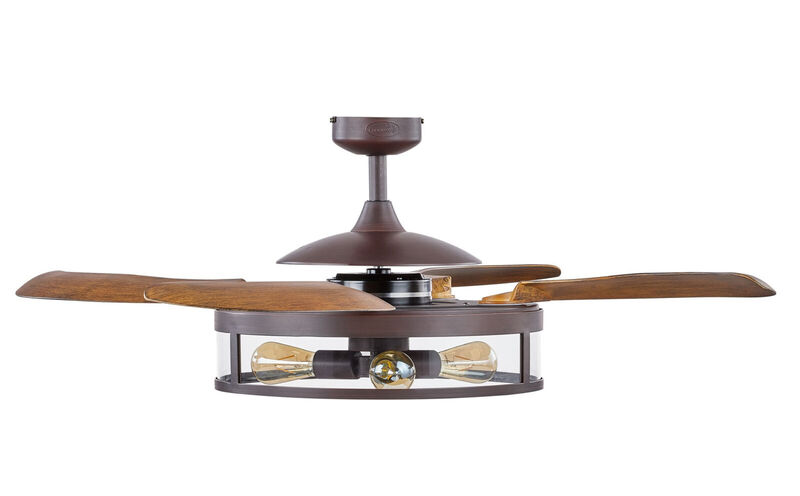 Fanaway Classic 48" Retractable Blade Ceiling Fan with Light and Remote, Modern Fandelier Ceiling Fan, Patented Design Technology, Stronger Thicker Blades image number 2