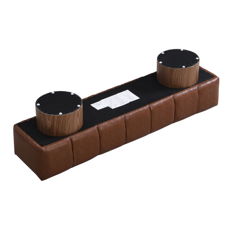 Merax Upholstered Dining Bench Ottoman