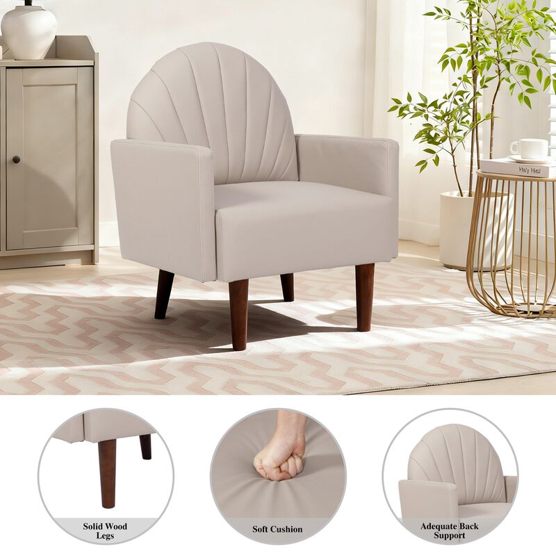 Stebab Pu Leather Accent Chair image number 3