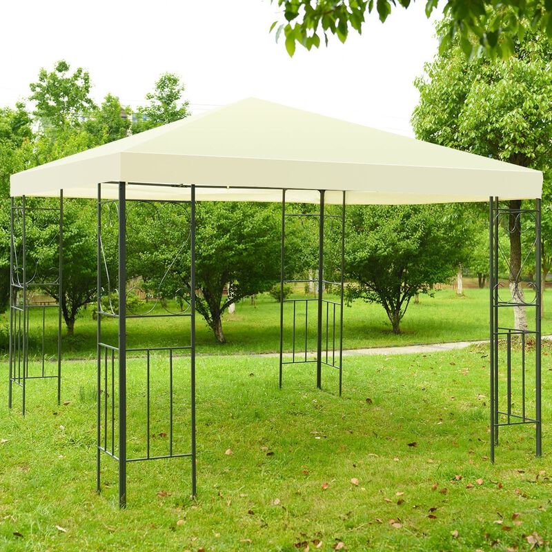 Freestanding Outdoor Gazebo &ndash; Steel Frame Shelter with Waterproof Polyester Top
