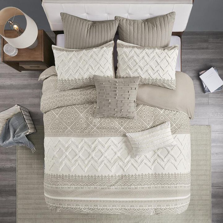 Belen Kox Cotton Comforter Set with Tufted White, Belen Kox