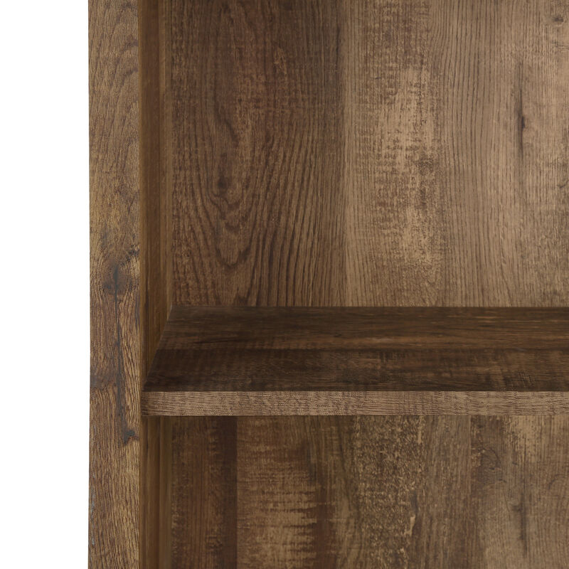 Monarch Specialties I 7404 Bookshelf, Bookcase, Etagere, 5 Tier, 48"H, Office, Bedroom, Laminate, Brown, Contemporary, Modern