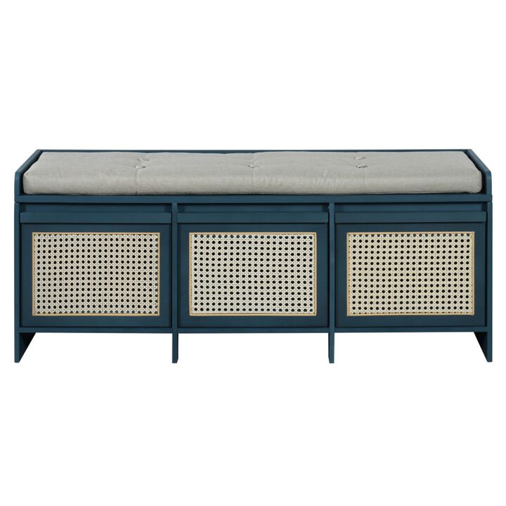 Seckbo Retro Button Tufted Upholstered Storage Bench