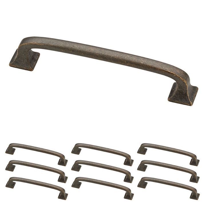 Franklin Brass Lombard (10-Pack) Cabinet Handles 4"" Warm Chestnut Cabinet Pulls Handles for Cabinets and Drawers Cabinet Hardwa