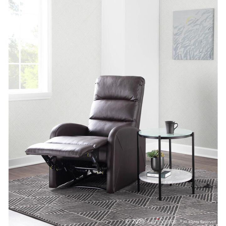LumiSource Black PU Dormi Recliner Chair