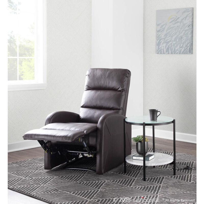 LumiSource Black PU Dormi Recliner Chair