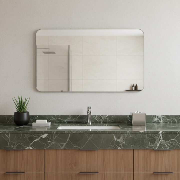 HomeRoots 30" Frameless Bathroom Vanity Mirror