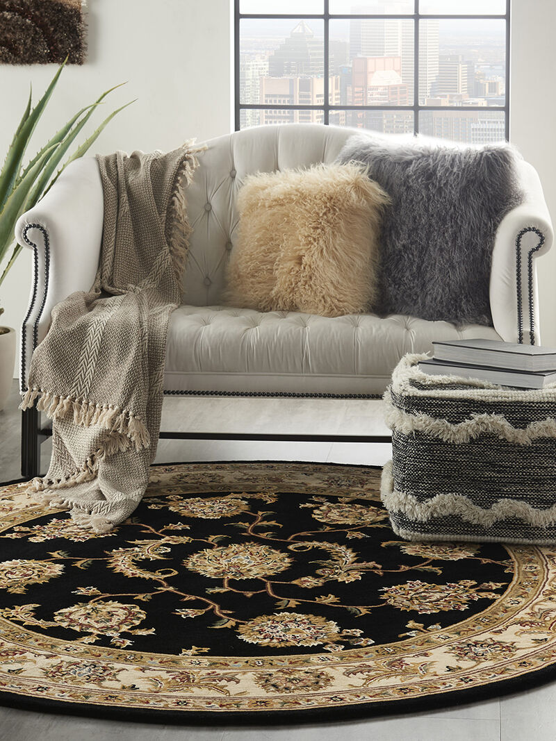 Nourison 2000 2022 Black 4' x Round Rug image number 7