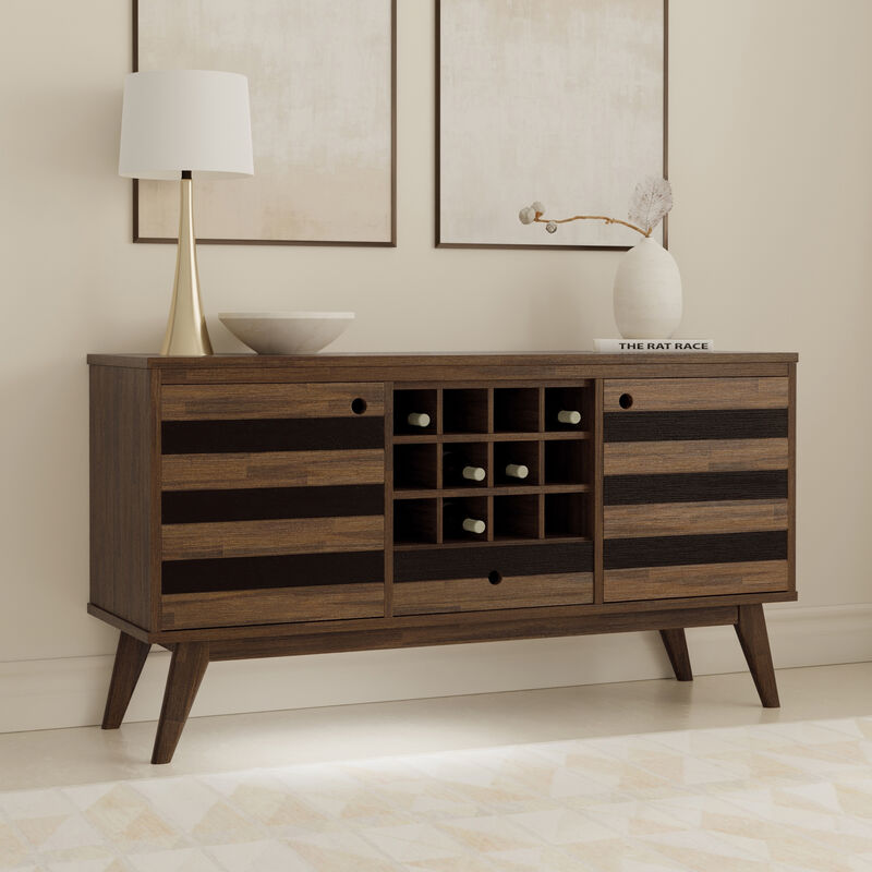 Simpli Home Clarkson Sideboard with Wine Storage image number 1