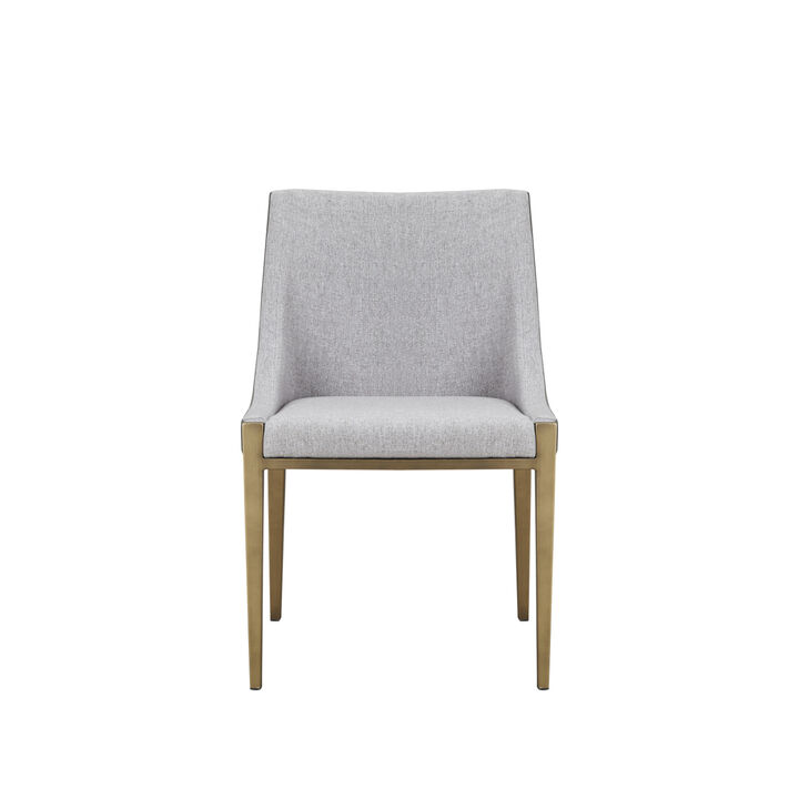 Fairview Modern Grey & Brass Dining Chair