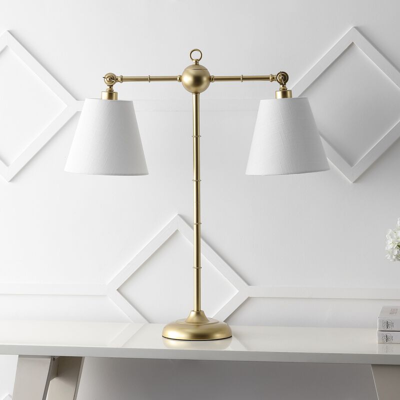 Ruth 2-Light Library Metal LED Table Lamp