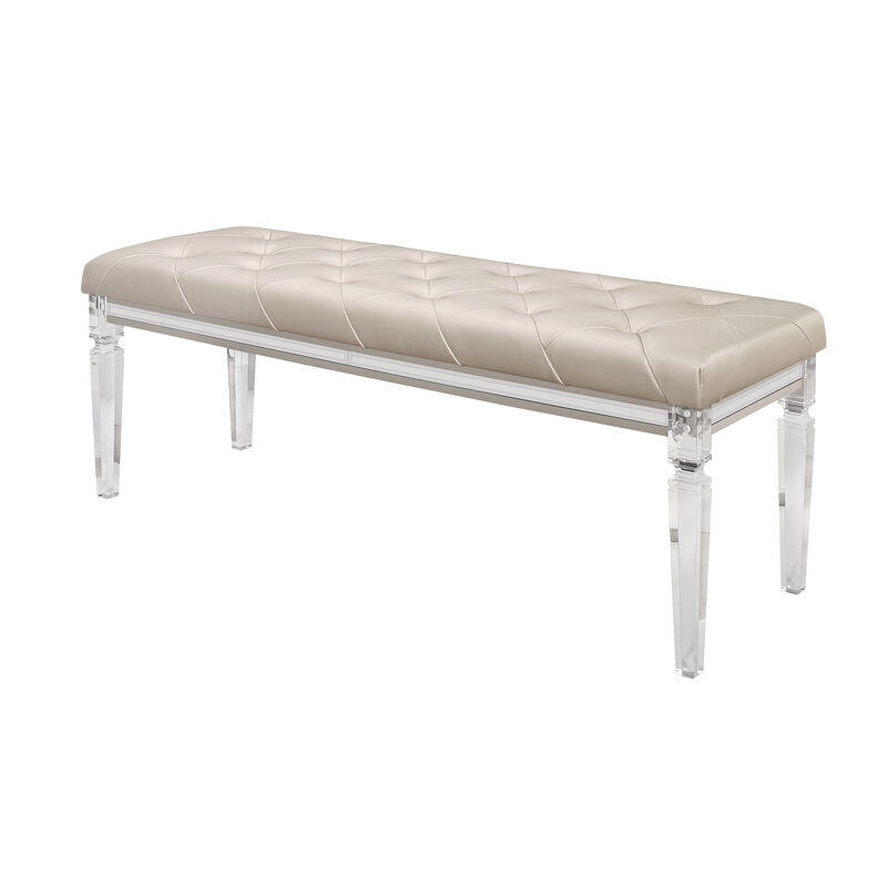 Paris Champagne Upholstered Bedroom Bench image number 2