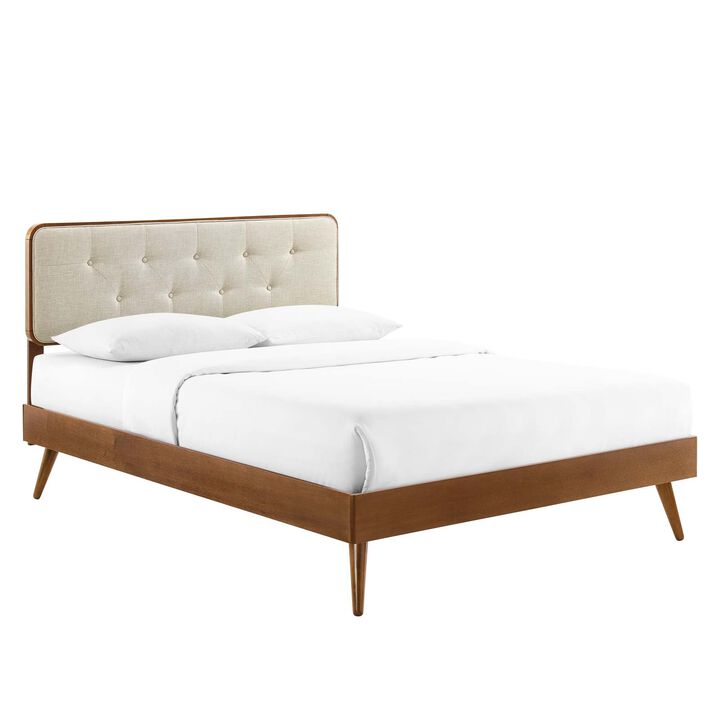 Modway - Bridgette Full Wood Platform Bed with Splayed Legs