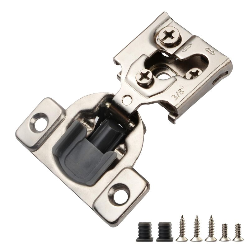 STIANC 50 Pack 3/8 Overlay 3D Soft Close Hinges for Face Frame Kitchen Cabinet, 3 Way Adjustability, Quiet Self Closing Door,