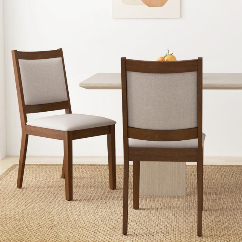 Modern Upholstered Dining Chairs Set of 2 for Kitchen or Dining Room Comfort and Style image number 1