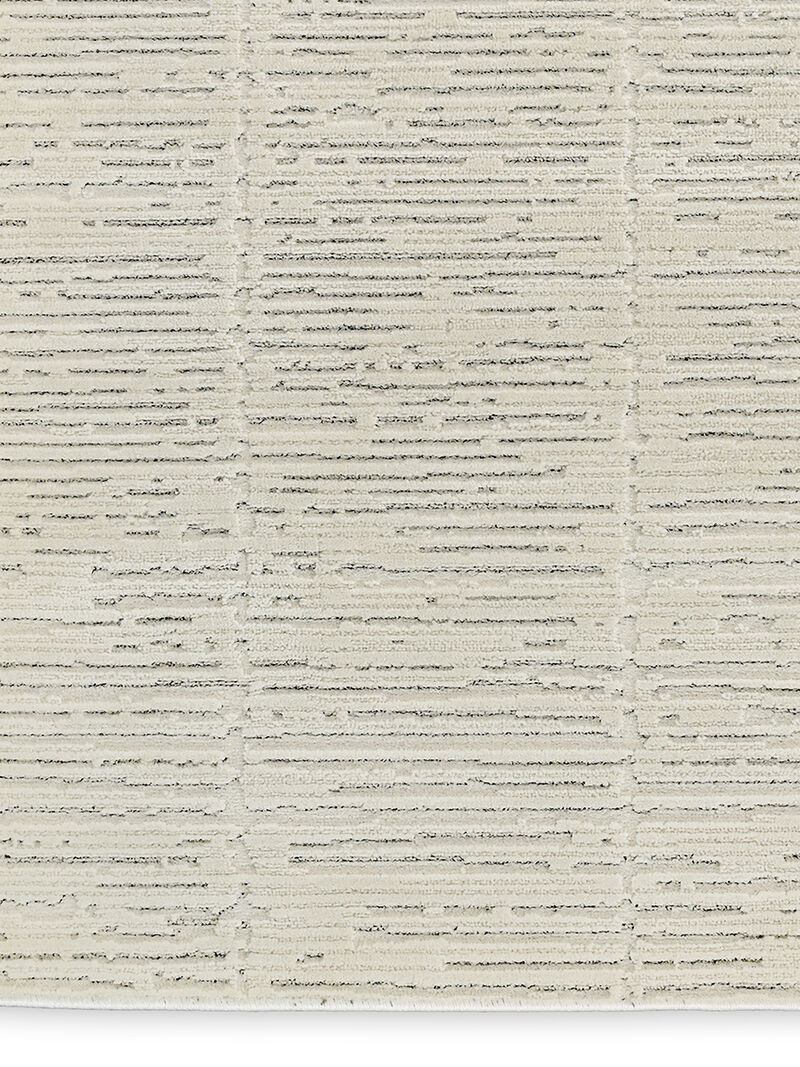 Ivory Hues IVH02 Ivory/Gray 5'3" x 7'3" Rug