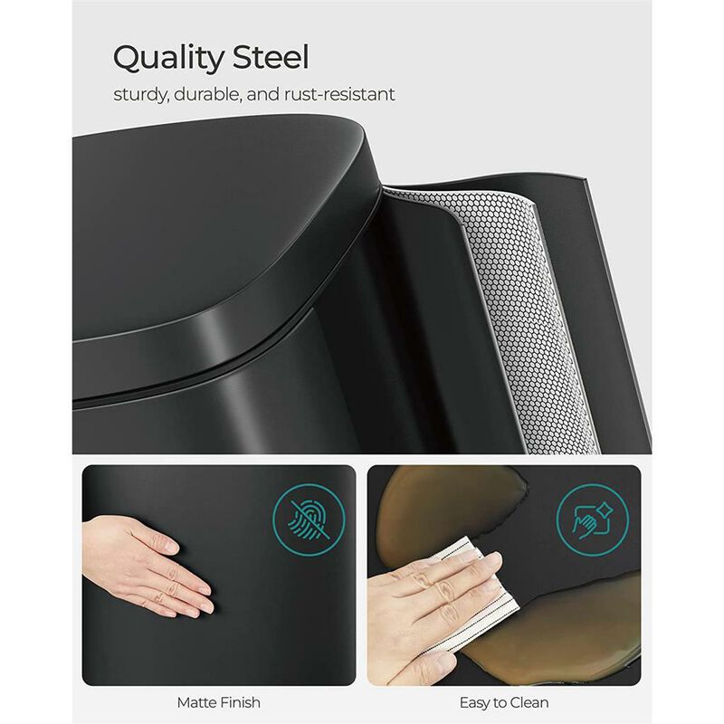 8 Gallon Step-On Trash Can – Waste Bin with Inner Bucket, Ideal for Kitchen, Pantry, or Breakroom