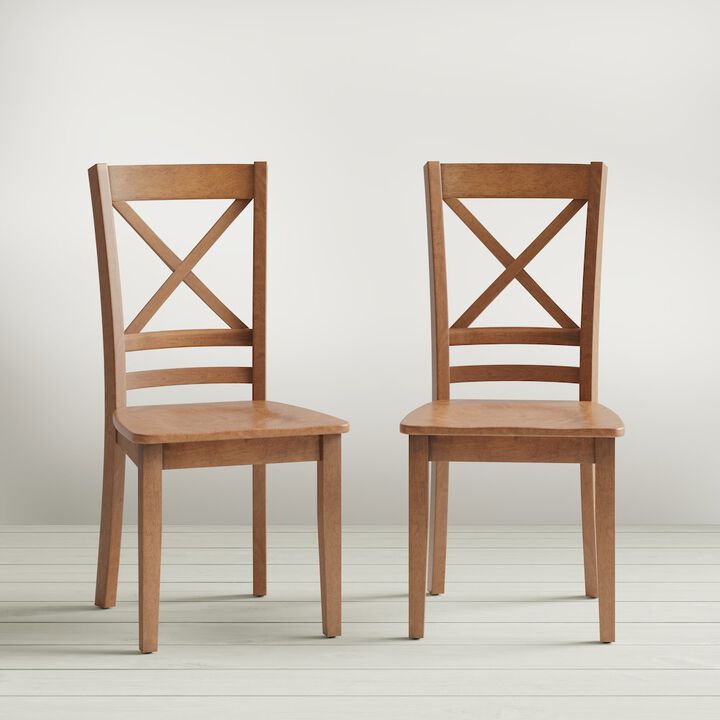 Jofran Simplicity Solid Wood Classic Cross-Back Dining Chair (Set of 2)
