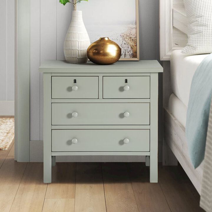 Comfort Pointe Greenwich 4-drawer Storage Nightstand - Antique Gray