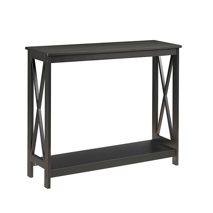 Wood Console Table with Bottom Shelf – Perfect for Living Room Storage and Display