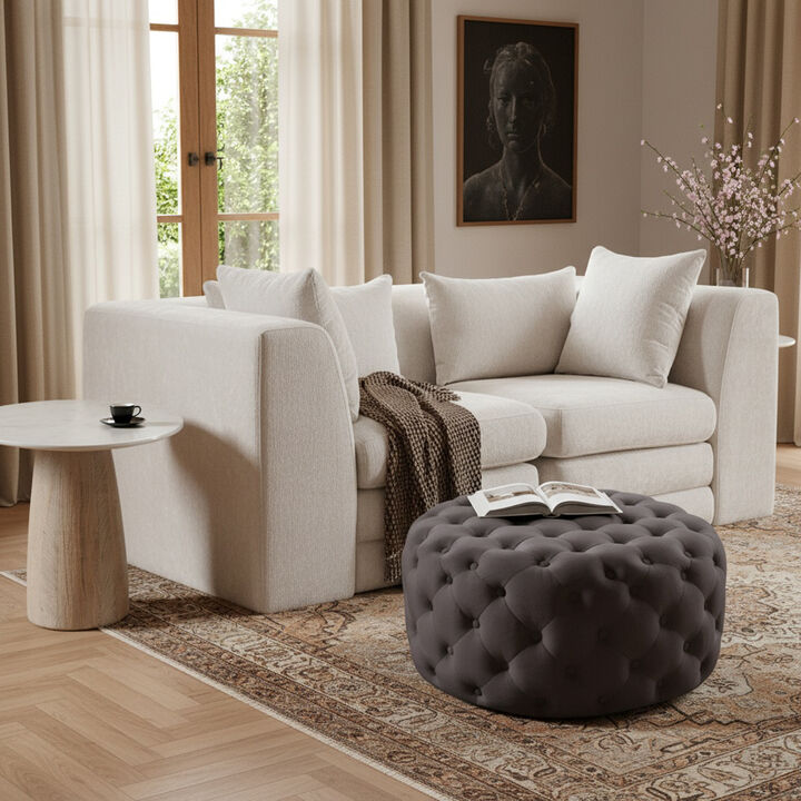 Meridian Furniture Addison Velvet Ottoman/Bench