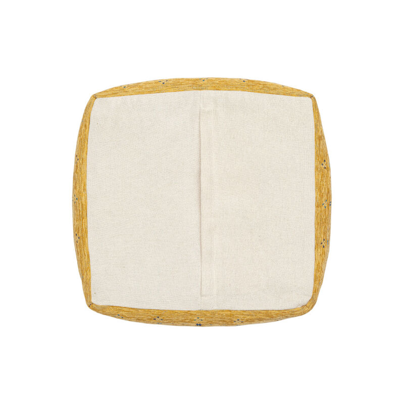 Soft Polyester Blend Pouf Ottoman for Floor Seating and Home Decor