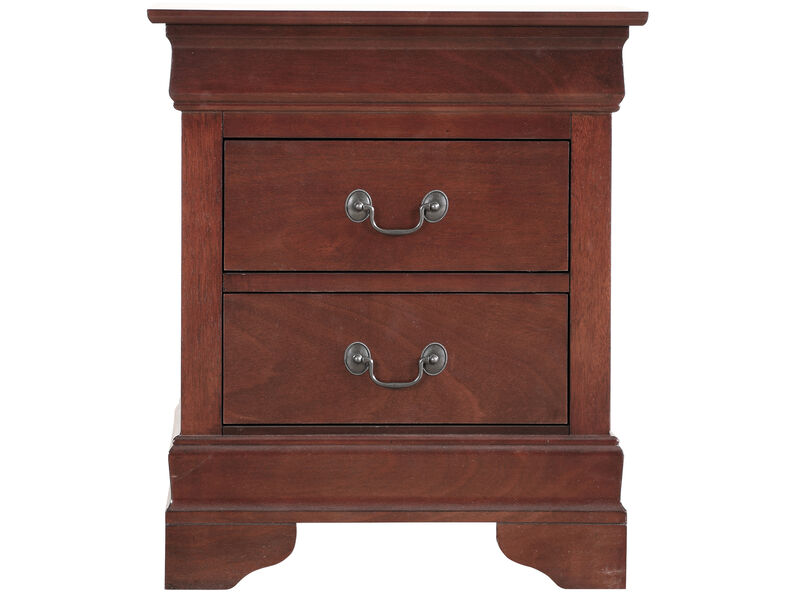 Louis Philippe 2-Drawer Nightstand (24 in. H X 21 in. W X 16 in. D) image number 0