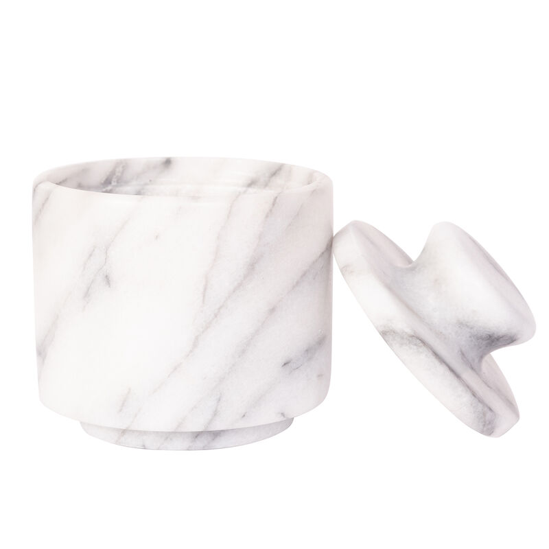 Saboga Home&trade; Marble Salt Cellar with Lid image number 1