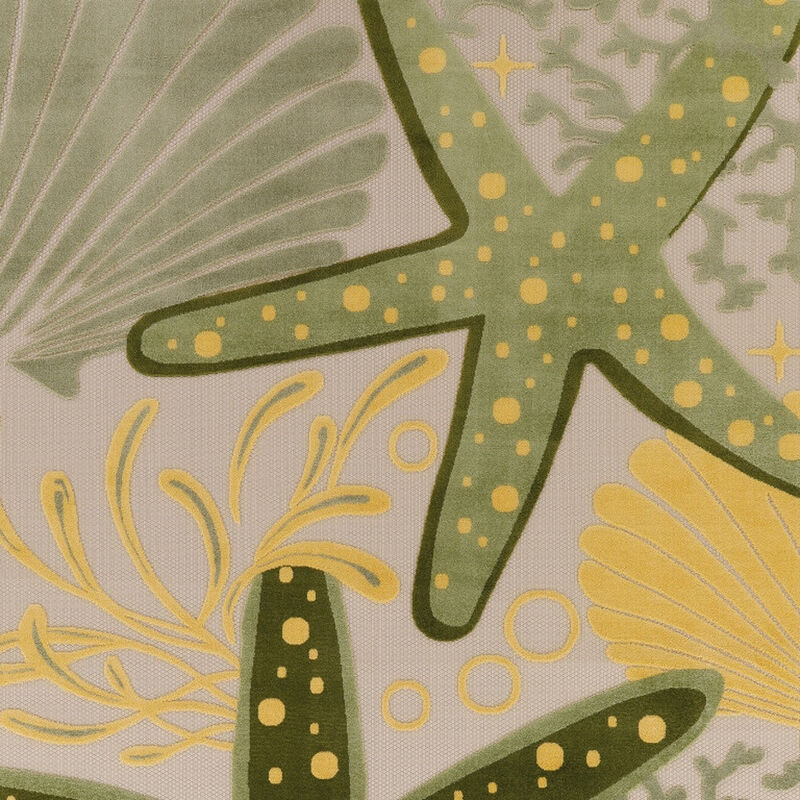HomeRoots 12' X 15' Green Blue Yellow And Dark Green Starfish Indoor Outdoor Area Rug image number 3