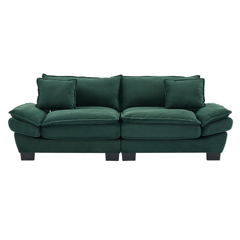Merax Corduroy Deep Seat Sofa Couch