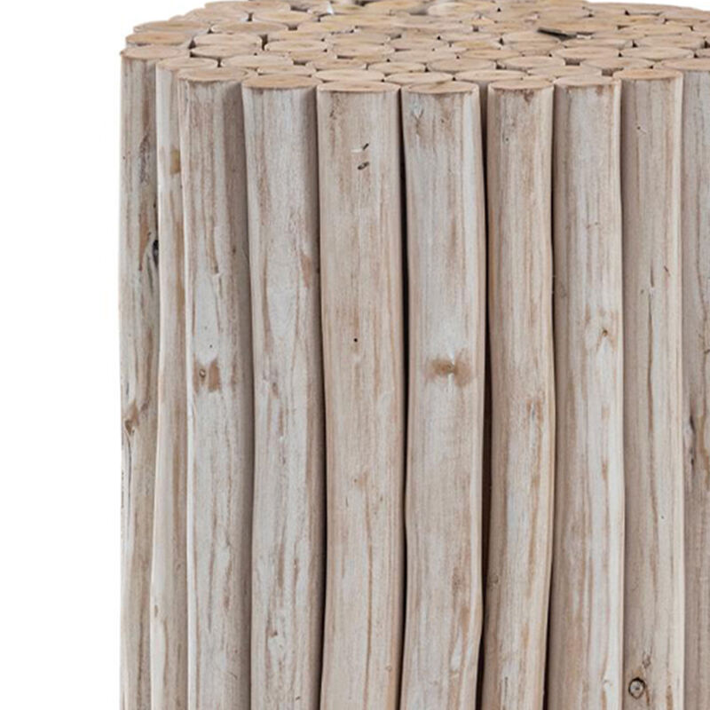 Raveliqua White Wood-Stick End Table image number 5