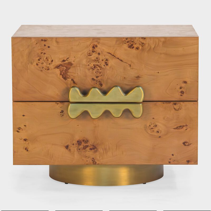 Wavefront Burl Nightstand