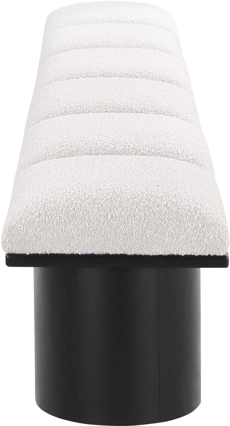 Meridian Furniture Pavilion Cream Boucle Fabric Bench