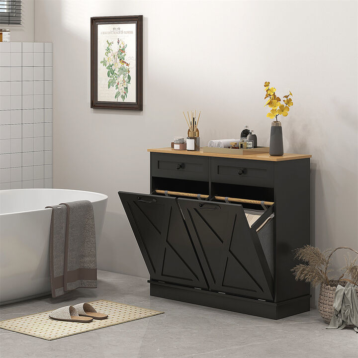 Bathroom Storage Cabinet with Shelves and Doors for Towels and Toiletries