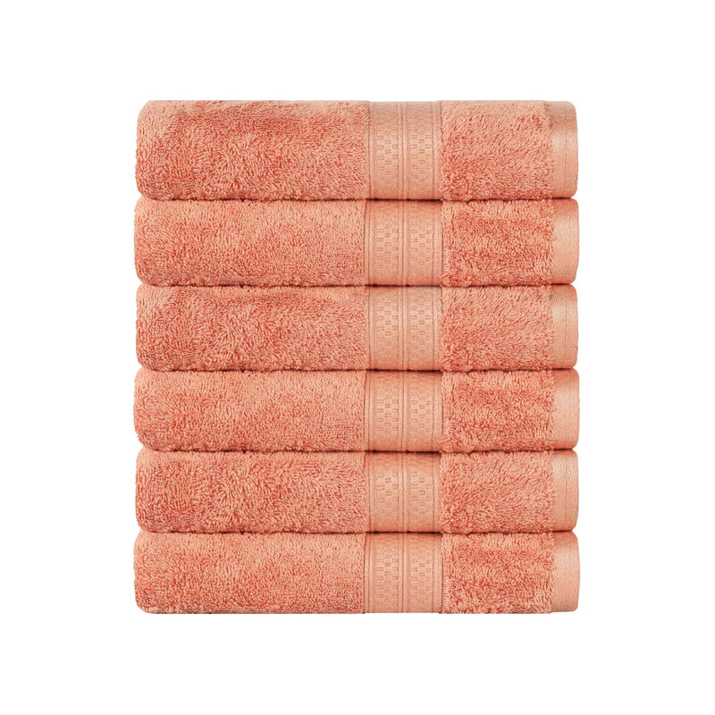 Heavyweight 6 Piece Hand Towel Set with Plush Rayon Blend Fabric image number 0