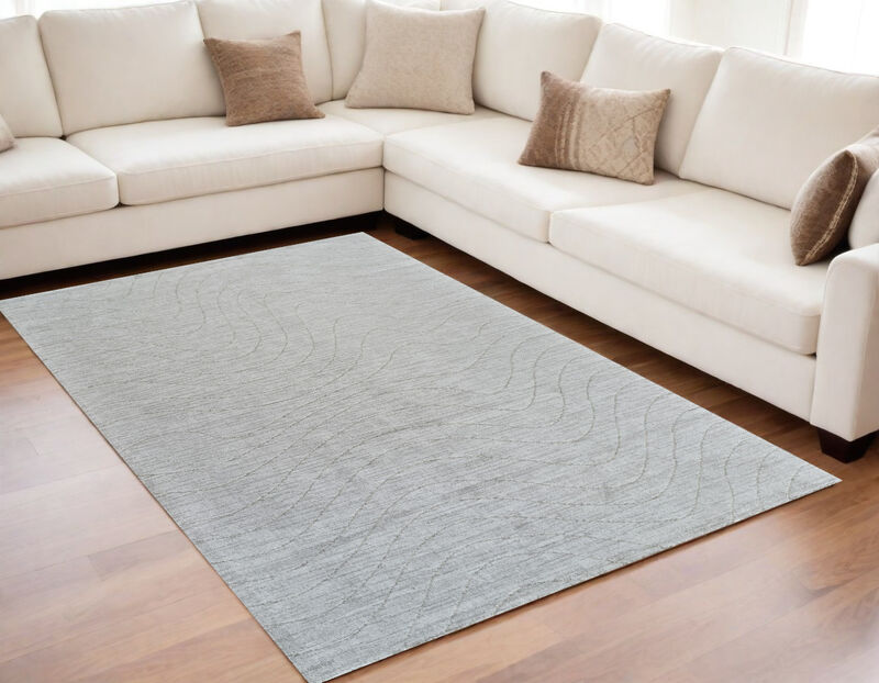 HomeRoots Abstract Non Skid Area Rug image number 1