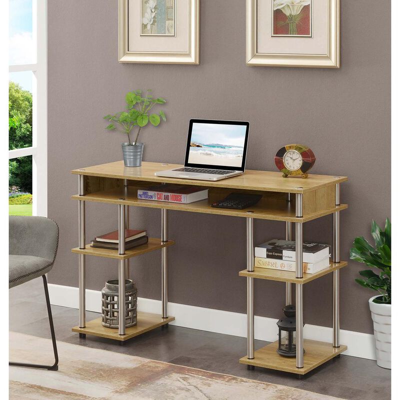 Convenience Concepts Designs2Go No Tools Student Desk with Shelves, R4-0541