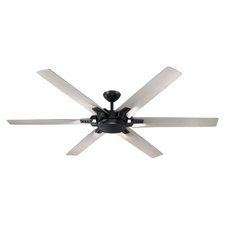 70 in. Indoor Black 6-Speed DC Reversible Motor Ceiling Fan with Light and Remote