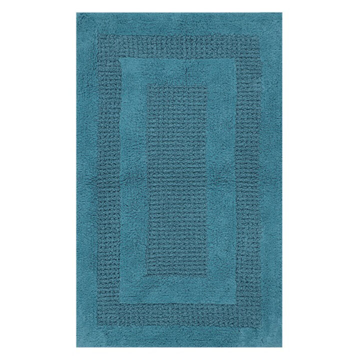 Beautiful Sculptured Chain Design Bath Rug With Anti Skid Latex Back Is Made Cotton Is Super Soft