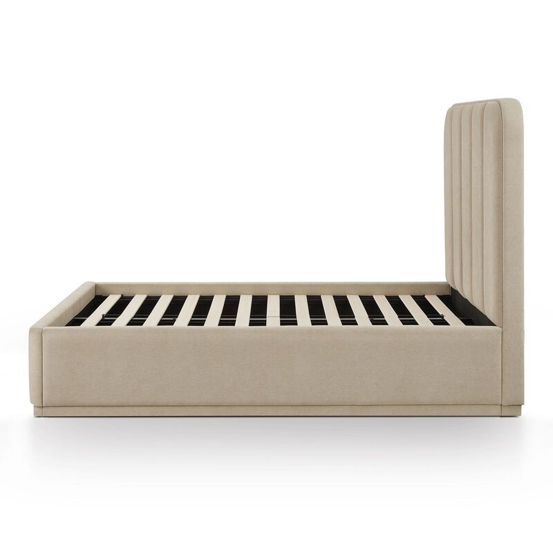 Parker Cream Chenille King Bed image number 7