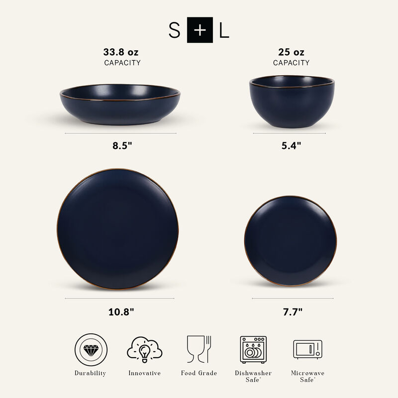 Stone Lain Brasa Stoneware 16 Piece Dinnerware Set