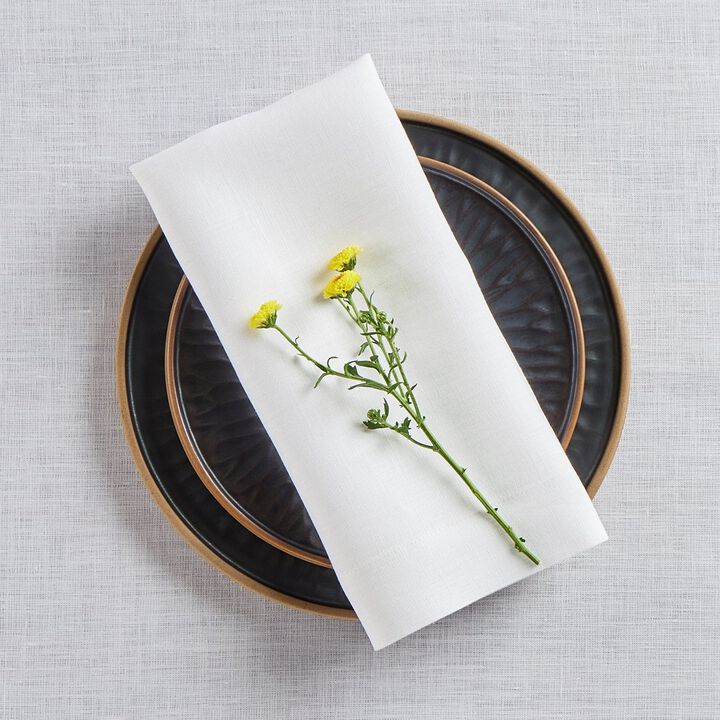 Solino Home 100% Pure Linen Dinner Napkins 20 x 20 Inch Set of 4 - Fete