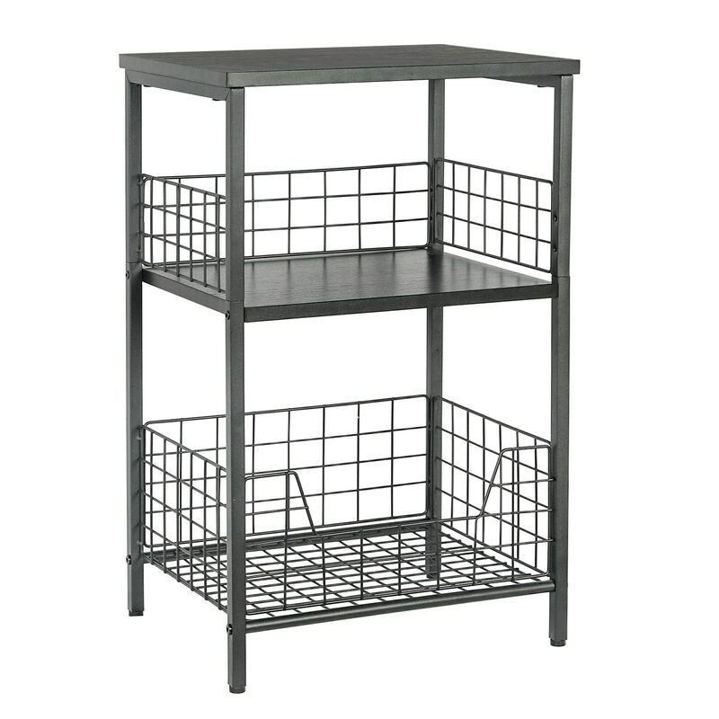 X-cosrack End Table,Industrial Retro Small Side Table for Small Spaces Living Room Bedroom Kitchen and Office,Stable Wood and Me