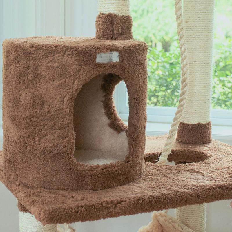 Armarkat 70 Real Wood Cat Tree With Scratch Posts, Hammock For Cats & Kittens